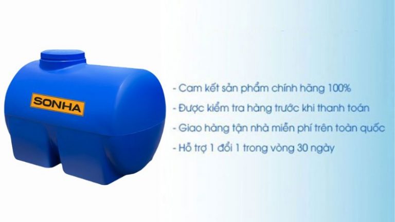 Nơi bán bồn nước Nhựa 300 lít Nằm Sơn Hà